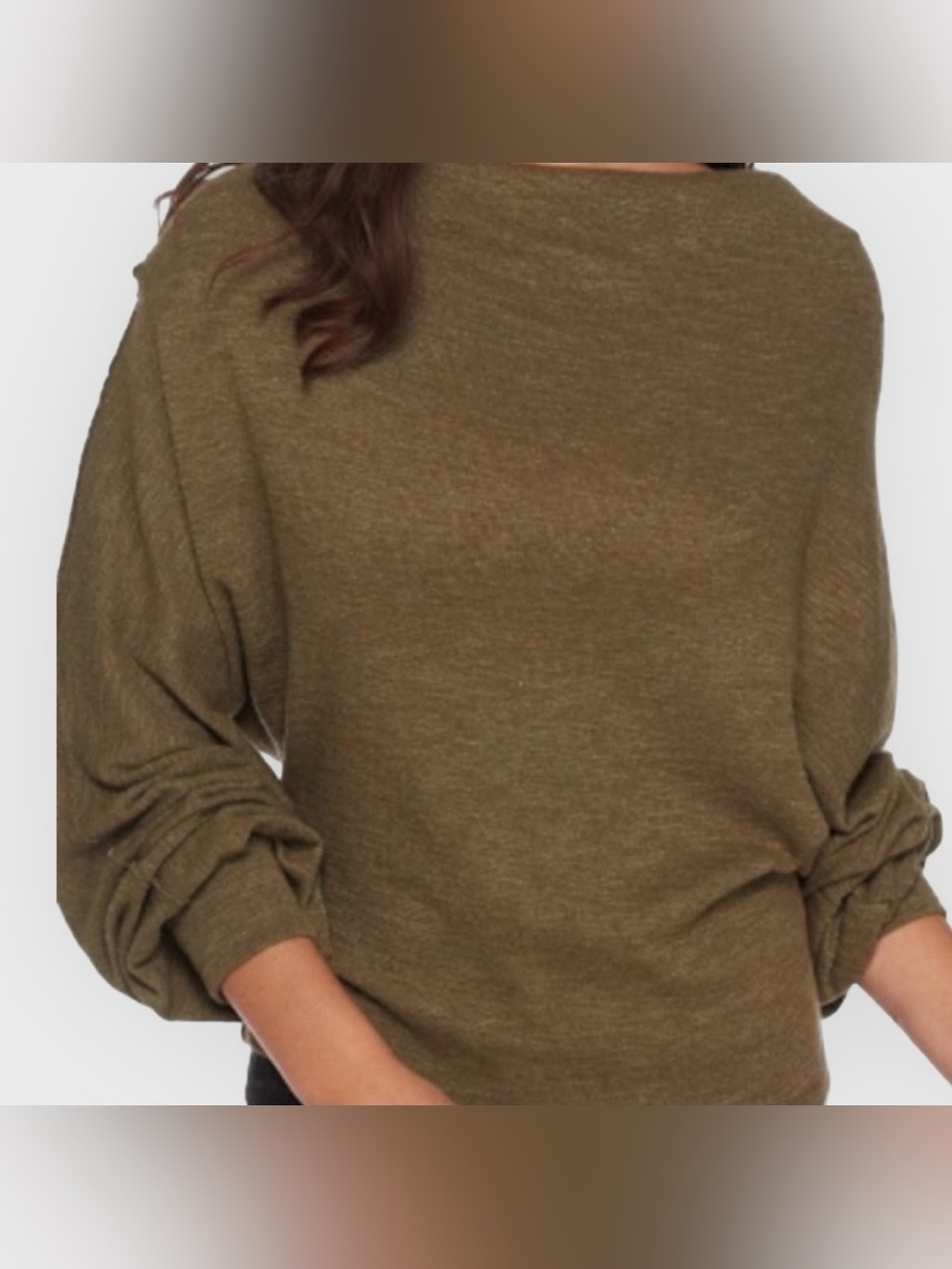 Free People We The Free Skyline Thermal Off The Shoulder Slouchy Sweater Medium